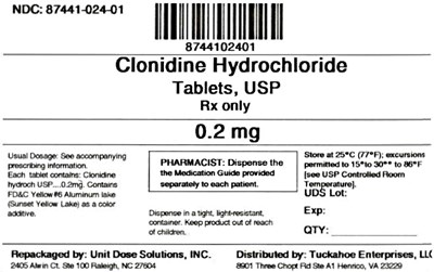 Clonidine (8744102401 Clonidine HCl 0.2 mg)